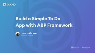 Build a Simple To Do App with ABP Framework Angular  MongoDb [upl. by Brian669]