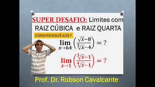 Limite  RAIZ CÚBICA e RAIZ QUARTA  EXERCÍCIOS RESOLVIDOS 03 [upl. by Aical]