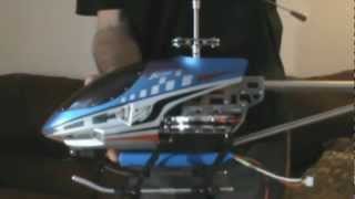 Sky King Rc Heli additional power pack installation [upl. by Aihsikal]