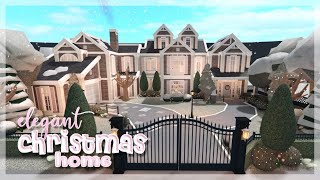 Elegant Christmas Home  Bloxburg Speed Build [upl. by Olshausen735]