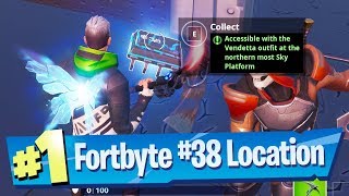 Fortnite Fortbyte 38 Location  Accessible with the Vendetta outfit at Northern most Sky Platform [upl. by Iliak]