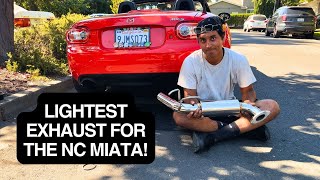 NC Miata RoadsterSport Race Single Exhaust Install [upl. by Ajssatan]