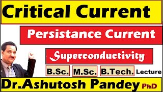 Critical current in superconducting wire Persistent current in superconductors formula for BSc MSc [upl. by Longan]