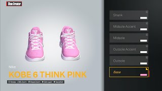 Kobe 6 think pink 2K24 shoe creator [upl. by Kessia]