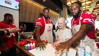 49ers Team Up with Cancer Warriors for Crucial Catch Art Therapy  49ers [upl. by Nahte974]