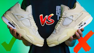 OFF WHITE AIR JORDAN 4 SAIL REVIEW WATCH BEFORE YOU BUY BEST REPLICAS [upl. by Meilen]