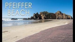 Pfeiffer Beach Purple Sand amp Keyhole Arch in Big Sur [upl. by Oakie706]