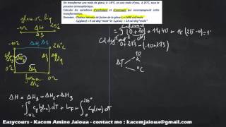 30  Exercice 10 Lenthalpie et lentropie de transformation de Glace  Thermodynamique SMPC [upl. by Atreb]