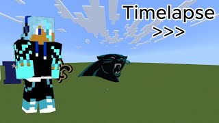 Minecraft Carolina Panthers Logo Pixel Art Timelapse [upl. by Nesaj43]