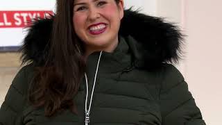 Nuage Stretch Puffer Coat with Removable Faux Fur Trim Hood on QVC [upl. by Llemaj]