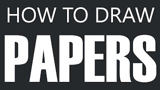 How To Draw Paper  Sheet Of Paper Drawing White Papers [upl. by Yendis]