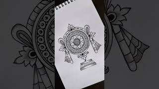 Vishnu Chakra drawing with Mandala art shorts drawing art mandala chakra mandalaart [upl. by Ellerahs]