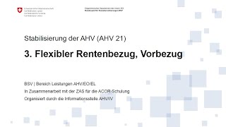 3 Flexibler Rentenbezug Vorbezug [upl. by Allebara]