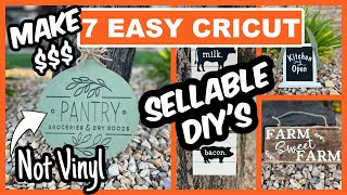 MAKE  using a CRICUT  7 SELLABLE Dollar Tree BLANK DIYs  MINDBLOWING HACKS [upl. by Oicnedurp]