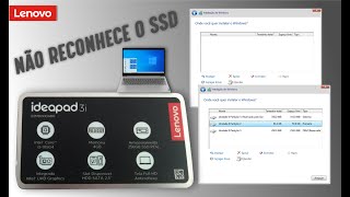 IdeaPad 3i não reconhece SSD na formatação [upl. by Ocirne685]