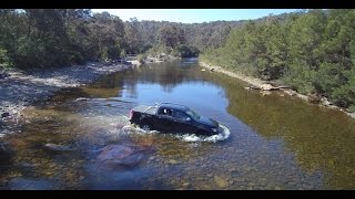 Huggetts Crossing 4x4 Ford Range water crossing In 4K Hex drone [upl. by Sabine314]