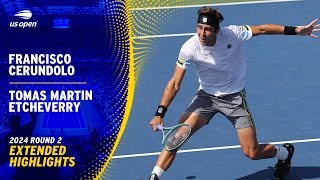 Francisco Cerundolo vs Tomas Martin Etcheverry Extended Highlights  2024 US Open Round 2 [upl. by Clywd255]