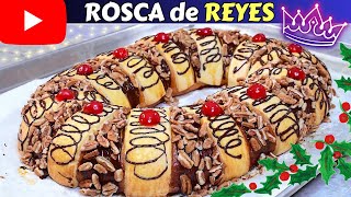 🔴ROSCA de REYES 👑Rellena de Nutella SUAVE y ESPONJADITA Dulce Hogar Recetas 💕 [upl. by Alberic]