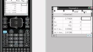 Calculating 1Var Statistics with a TINSPIRE [upl. by Cyrie]