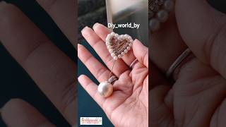 Lets Diy Beautiful Brooch with Bead🤩🤩 Brooch Making shorts brooch diy handmade trending song [upl. by Eedoj]