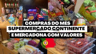 Compras de supermercado em Portugal  Continente e Mercadona [upl. by Dnalon]