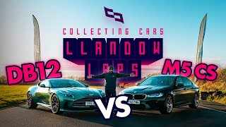 Aston Martin DB12 vs BMW M5 CS  Chris Harris Presents  Llandow Laps [upl. by Acyre908]