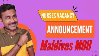 Vacancy Announcement Maldives Nurses vacancies recruitment vacancy maldives nursesjobs [upl. by Icats]