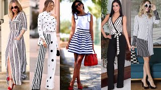 TENDENCIAS de MODA MUJER 2021  COMO COMBINAR PRENDAS de ROPA de RAYAS 1 de las NUEVAS TENDNECIAS 21 [upl. by Giesser610]