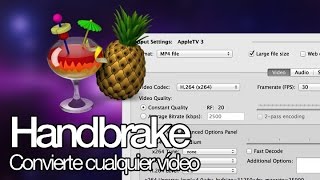 Handbrake comprimir vídeos HD sin perder calidad  MP4 MKV H264 AAC MP3 [upl. by Adnilav]