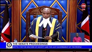 Speaker of senate Hon Amason Kingi ADJOURNS house due to lack of quorum amid Finance Bill protest [upl. by Spooner215]