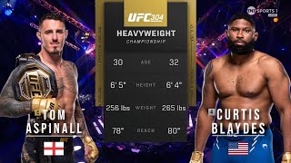 TOM ASPINALL VS CURTIS BLAYDES 2 FULL FIGHT UFC 304 [upl. by Yllehs]