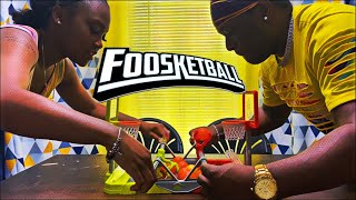 FOOSKETBALL GAME REVIEW  Foosketball board game challenge  Hasbro gaming FOOSKETBALL [upl. by Kaia]