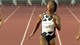 ShellyAnn FraserPryce Drops 1078 In Final 100m Race Of 2021 [upl. by Aelaza]