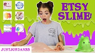 100 HONEST FAMOUS ETSY SLIME SHOPS REVIEW JustJordan33 [upl. by Esyahc]