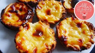 Pasteis de Nata Recipe  Portuguese Custard Tarts [upl. by Eidur]