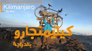 kilimanjaro to the top Cycling مغربي يتسلق قمة كيليمنجارو بالدراجة الهوائية [upl. by Dall]