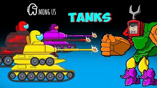 Among Us Vs Tanks Monsters  Crew Among Us Funny Animation [upl. by Anirbac]