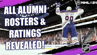 ALL NHL 21 ALUMNI TEAMS ROSTERS AND RATINGS [upl. by Aiam800]