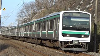 常磐線E501系K702編成（560M 水戸行き）泉ー植田間通過。 [upl. by Aikkin137]