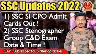 SSC SI CPO Exam Admit Cards How to Download  Stenographer Exam Date amp City Check Now  Jobs Adda [upl. by Jesselyn387]