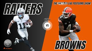 Raiders vs Browns BetUS Postgame LIVE Reaction Show [upl. by Orecul]