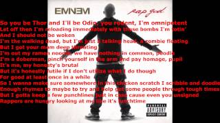 Eminem  Rap God Lyrics HD [upl. by Aroon]