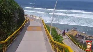 Bajada de Malecon a Playa Costa Verde en Miraflores Lima Peru [upl. by Inesita775]