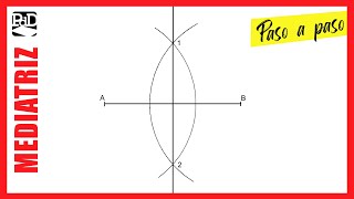 Mediatriz de un Segmento Trazados Básicos Dibujo Técnico [upl. by Lucretia760]