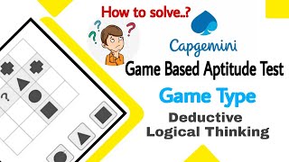 How To Solve Capgemini Game Base Aptitude Test  Game Type Deductive Logical Thinking  Easy Tricks [upl. by Bramwell]