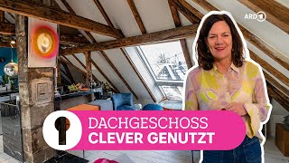 Kleine Dachwohnung einrichten mit kreativen Ideen und viel Licht  ARD Room Tour [upl. by Yenahteb]