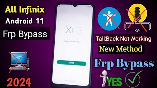 Infinix Android 11 Frp Bypass  Infinix Frp Bypass android 11 TalkBack Not Working [upl. by Krilov]