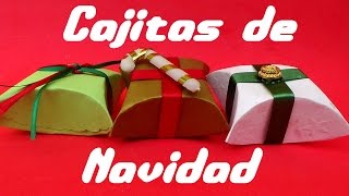 Cajitas de regalo en cartulina para Navidad  Manualidad Fácil [upl. by Eyllek673]