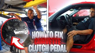 C6 CORVETTE CLUTCH PROBLEM FIX  PEDAL STAYS DOWN [upl. by Aslehc]