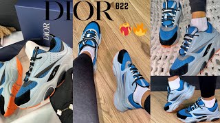 DIOR B22 SNEAKER REVIEW THE BEST DESIGNER SHOE 2024  SIZING amp TRY ON  UNIQUE COLORWAY [upl. by Itak]